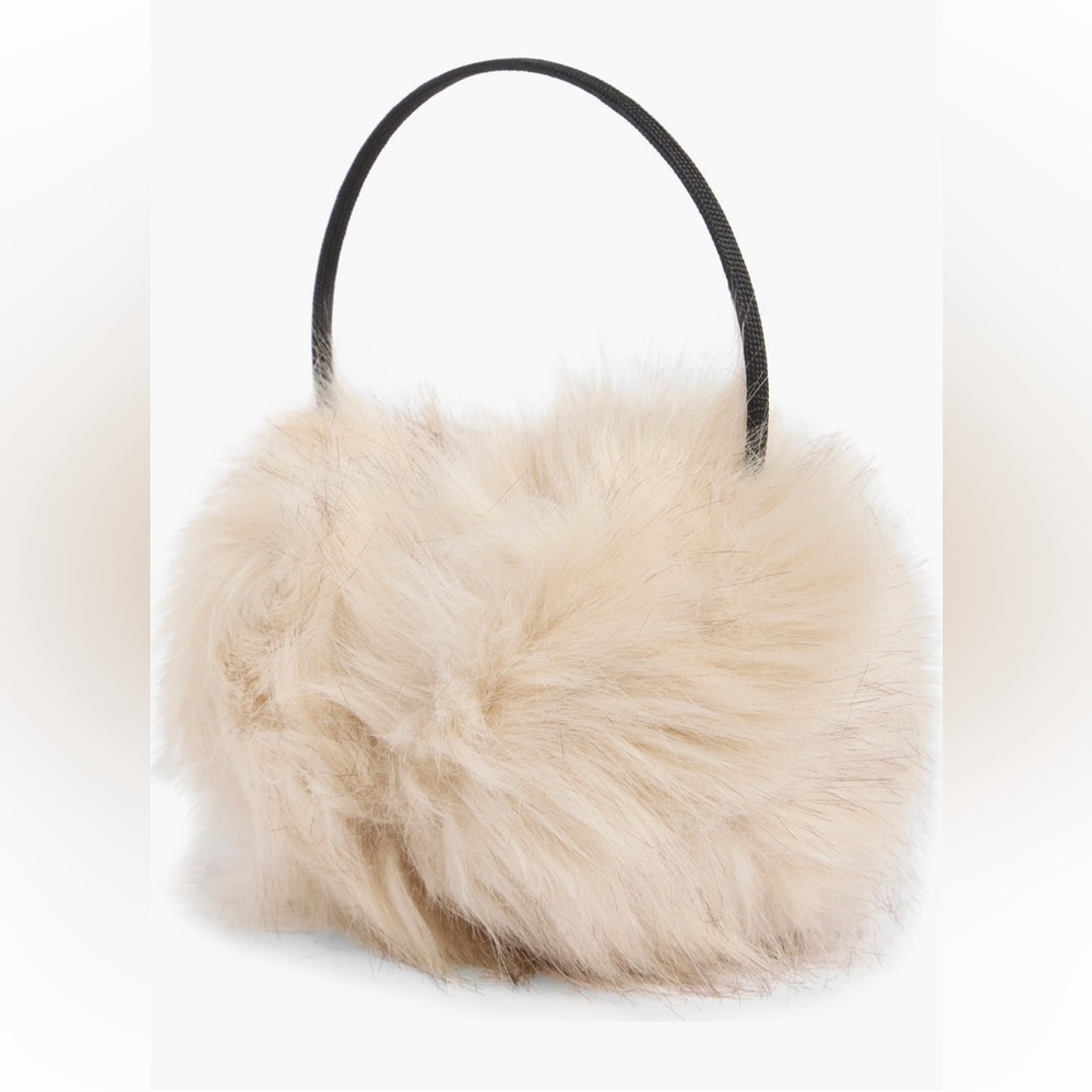 🆕 Vince Camuto Nude/Tan Faux Fur Earmuffs 🤍 KOX Nude OS Ear Warmers